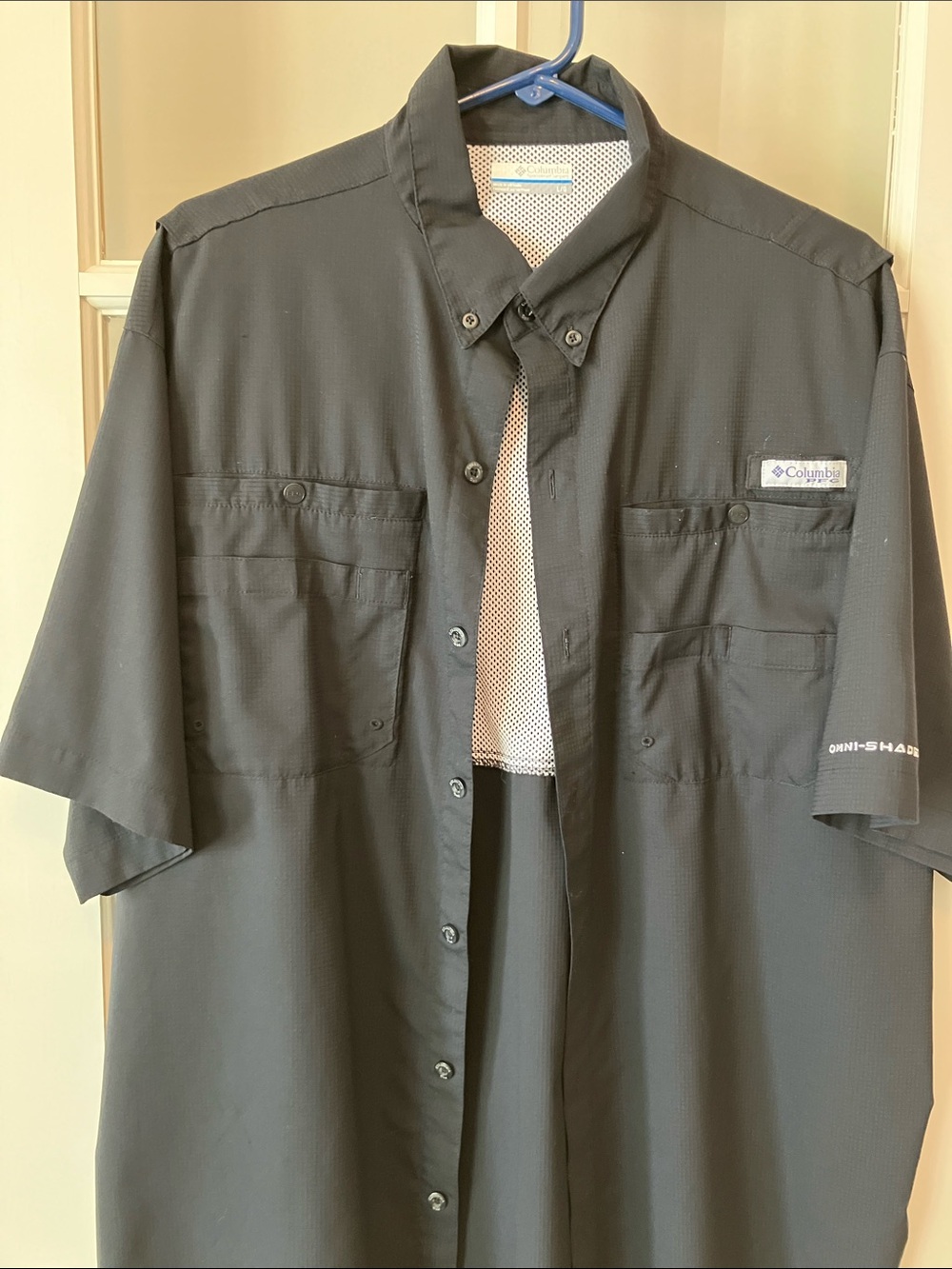 Columbia Black Short-Sleeve Omni-Shade PFG Shirt